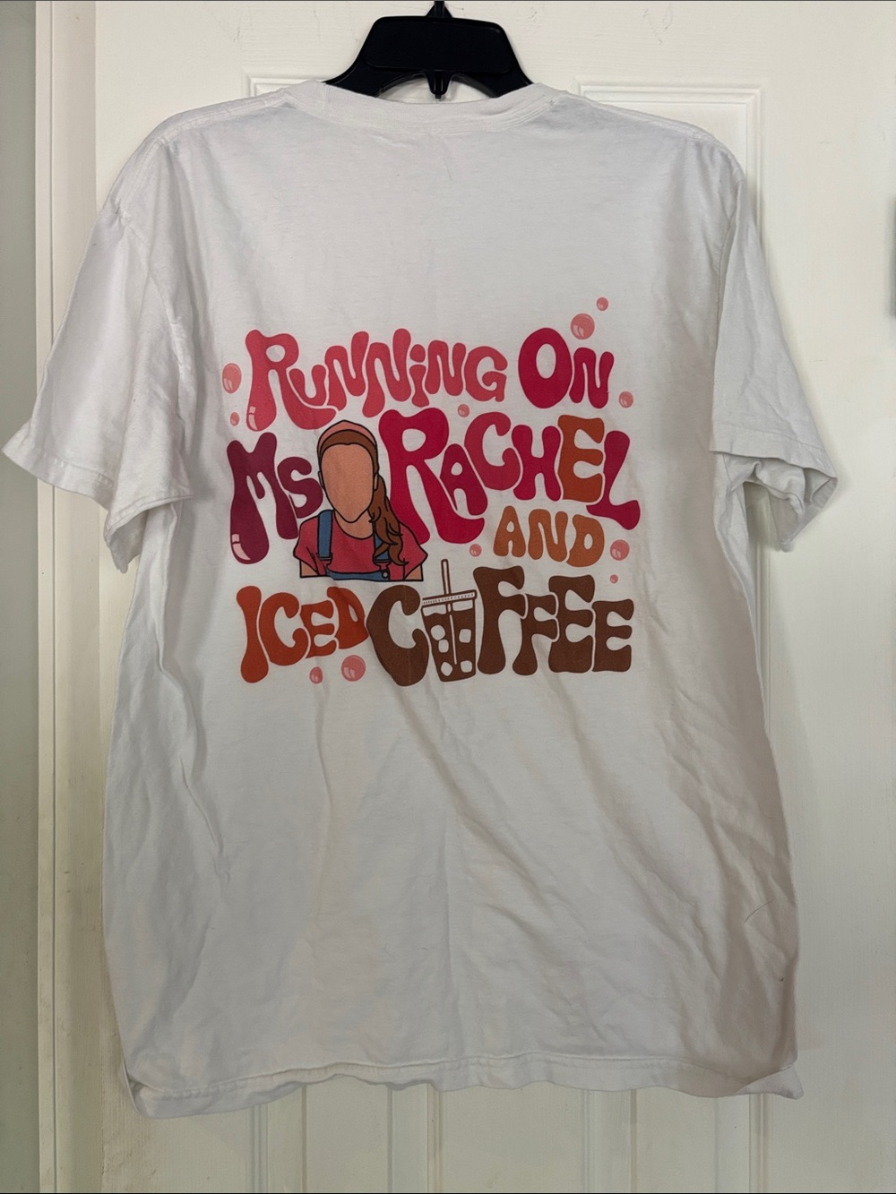 White Graphic Tee with Ms. Rachel design